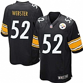 Nike Men & Women & Youth Steelers #52 Webster Black Team Color Game Jersey,baseball caps,new era cap wholesale,wholesale hats